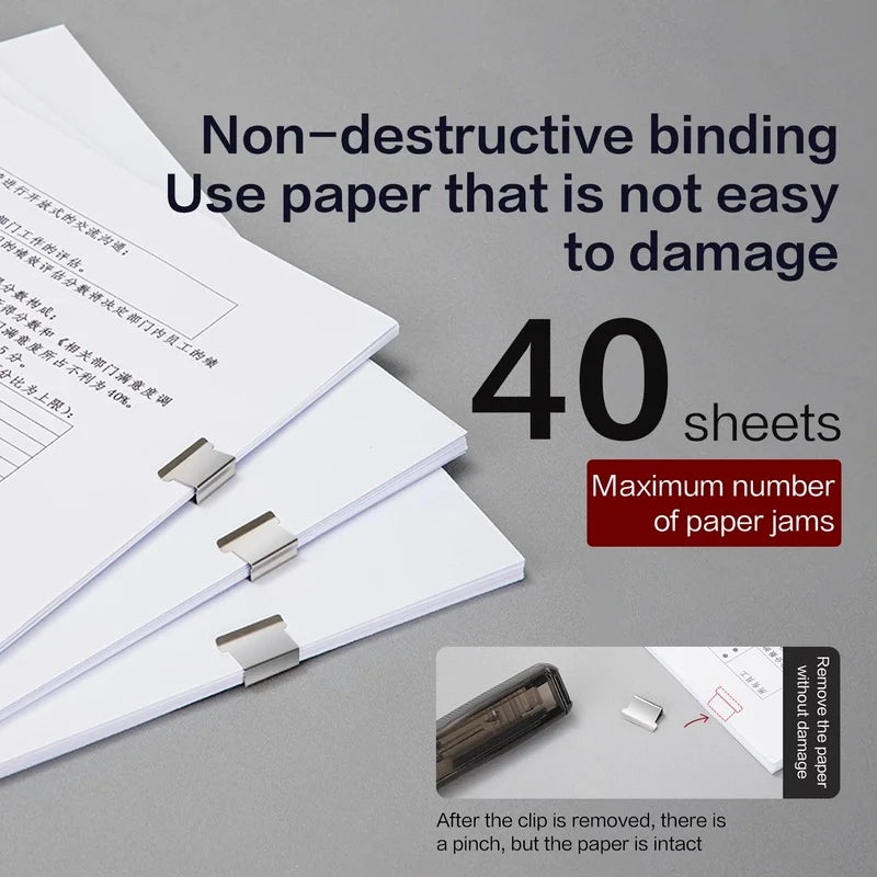 Staple Metal Clip Push Hand Paper