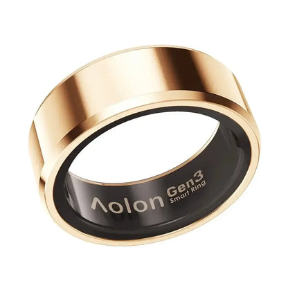 Aolon Gen3 Smart Ring Men Women Military Grade Titanium Steel Shell Waterproof Multi-sport Modes Gold / United States / 10