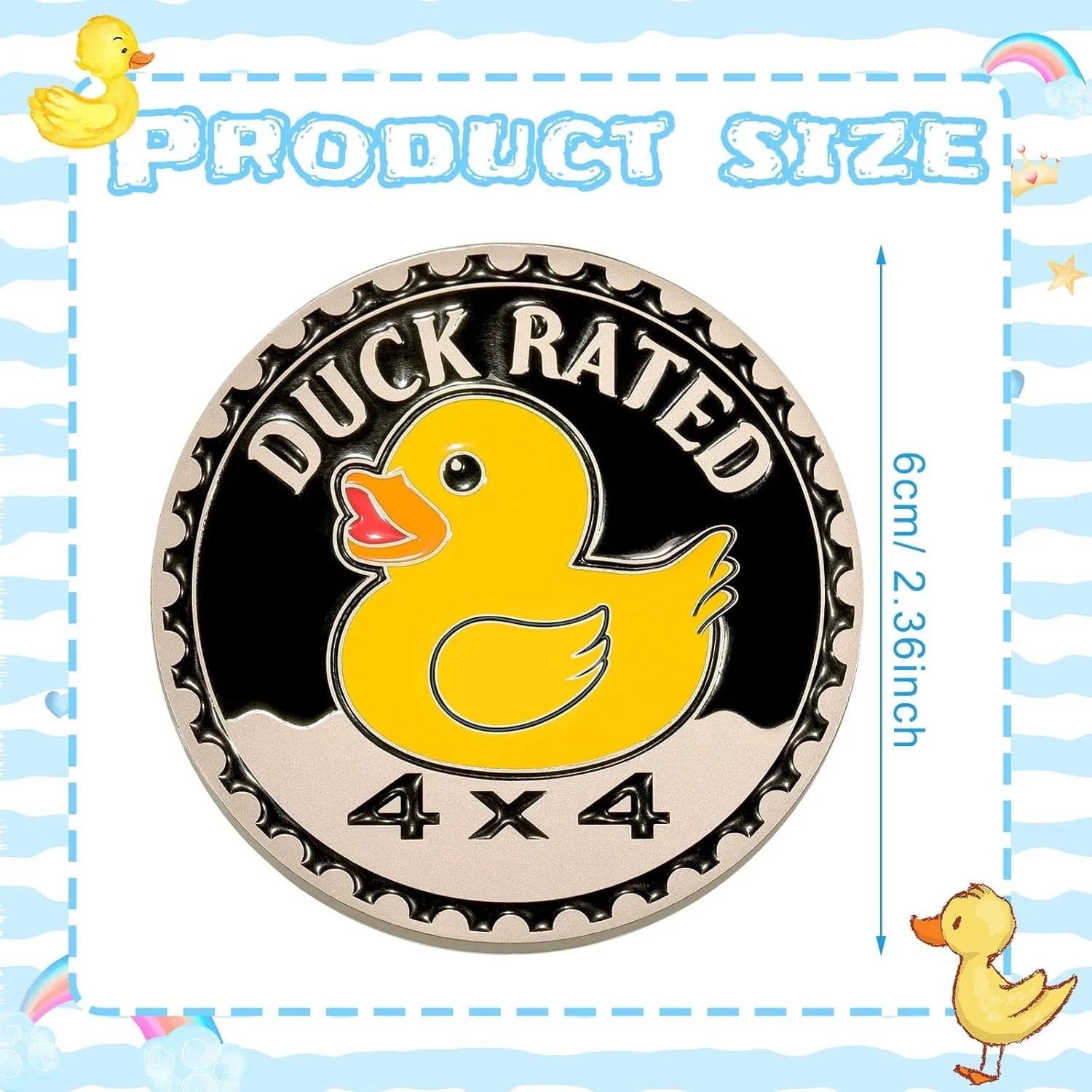 Jeep duck badge automotive emblem for SUVs and trucks.
