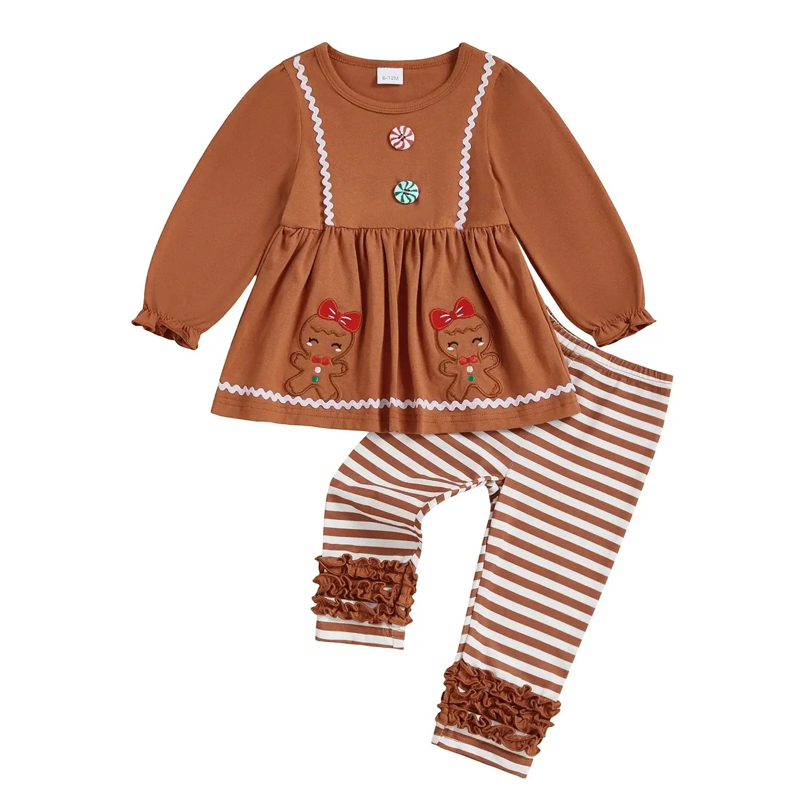 Toddler Girls Winter Outfit Set Brown / 12-18 Months / United States
