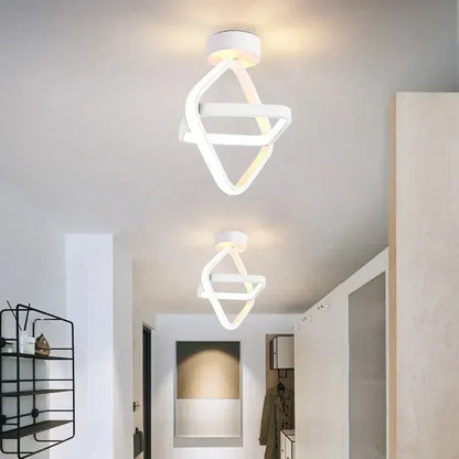 Modern LED Aisle Ceiling Lights B-Black / Cool white