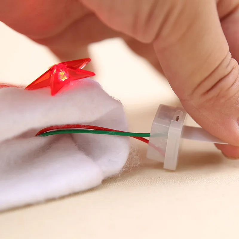 Funny Light-Up Christmas Santa Hat – Red Nonwoven Holiday Hat for Adults & Kids