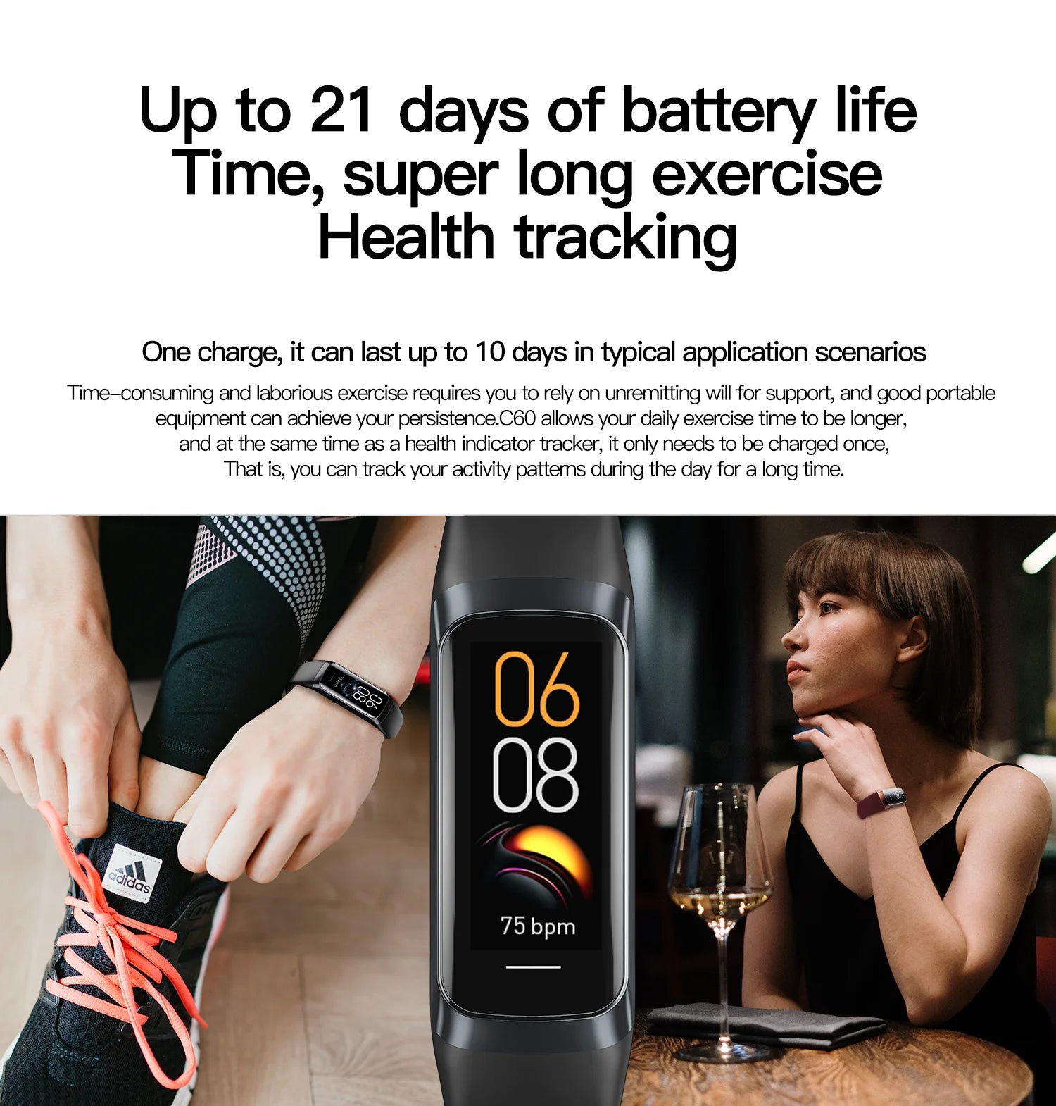 LIGE AMOLED Smart Watch & Fitness Tracker
