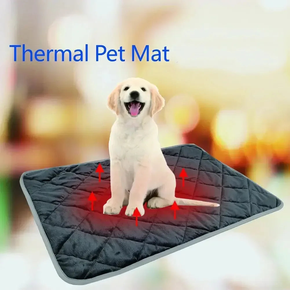 Washable Dog Pet Mat Winter Warming Cat Bed Pad Self-Warming Thermal Mat for Cats Dogs Car Seat L / United States / 40x50CM