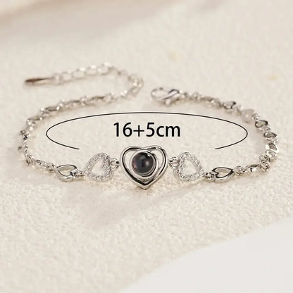 Personalized Projection Photo Bracelet SILVER PLATED