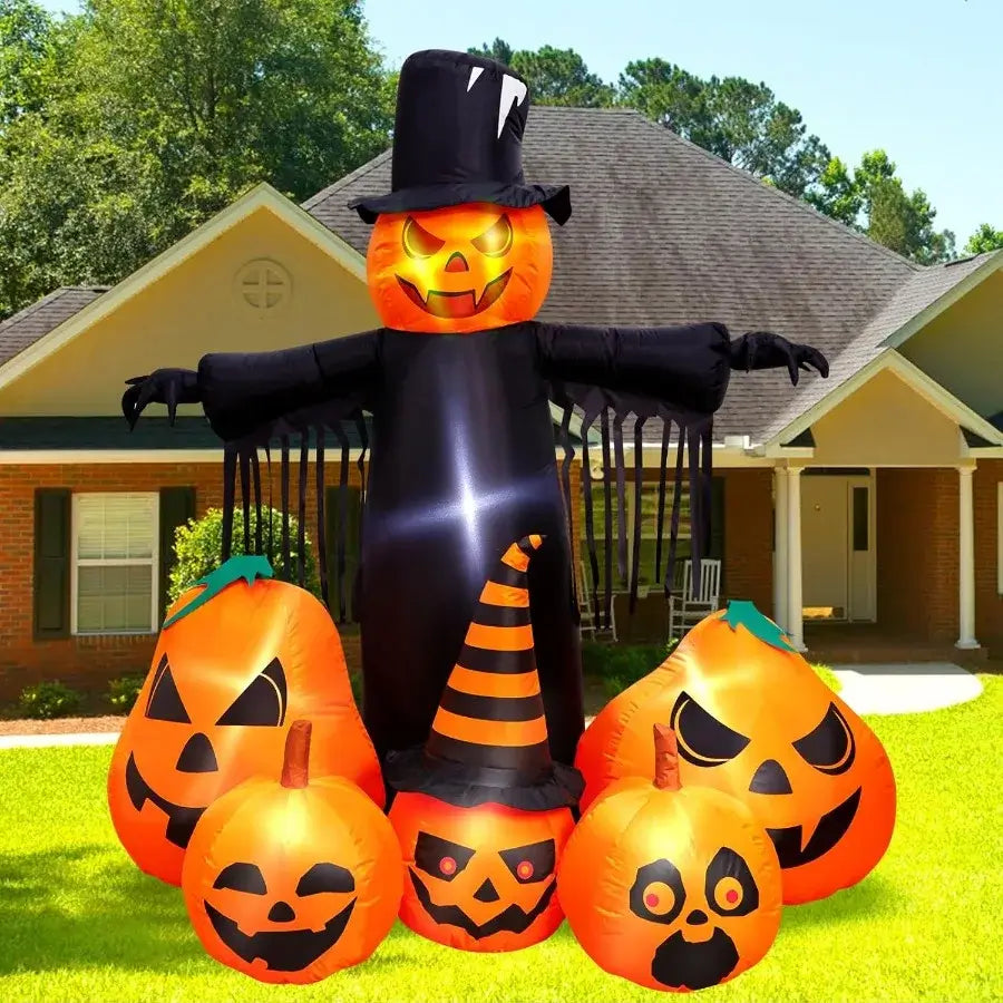 7FT Halloween Inflatable Pumpkin with LED Lights