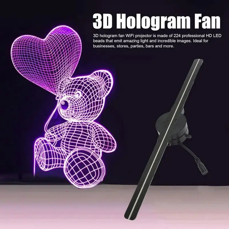 3D Hologram Fan Projector with 244 LED Lights