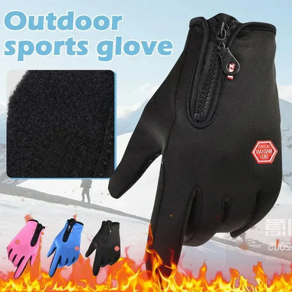 Waterproof Winter Gloves for Men Women style1-pink / M