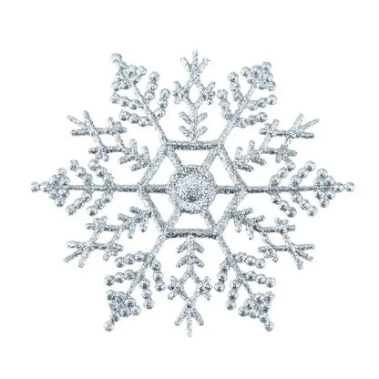 Pack Multi-Color Fake Snowflakes Silver 12pcs / United States