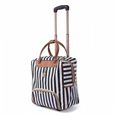 Travel Rolling Luggage Retro girl Suitcase Bag B