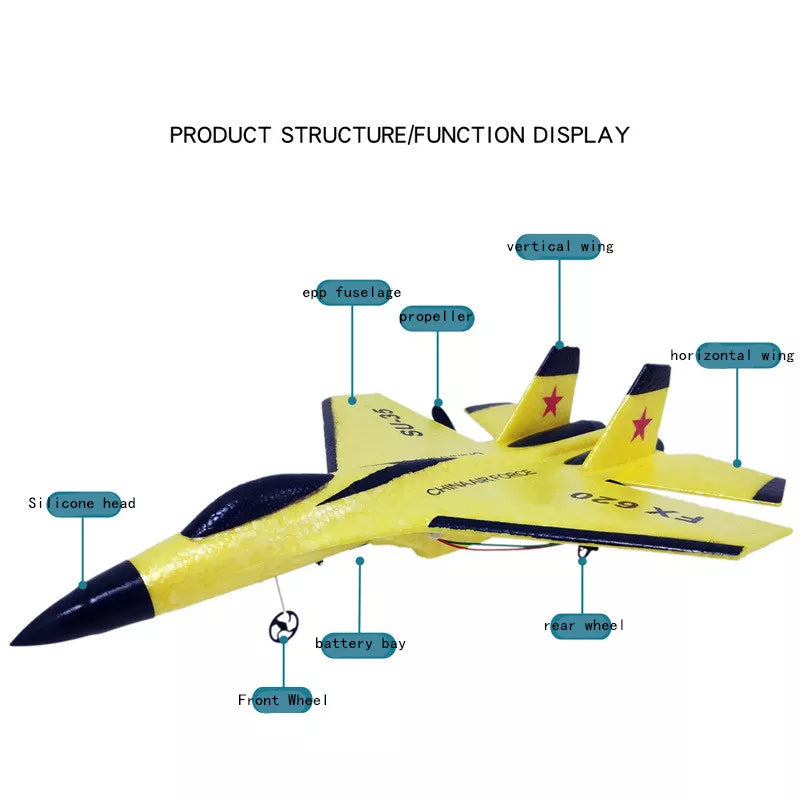 2.4G Glider RC Drone Flanker Airplane E SU35