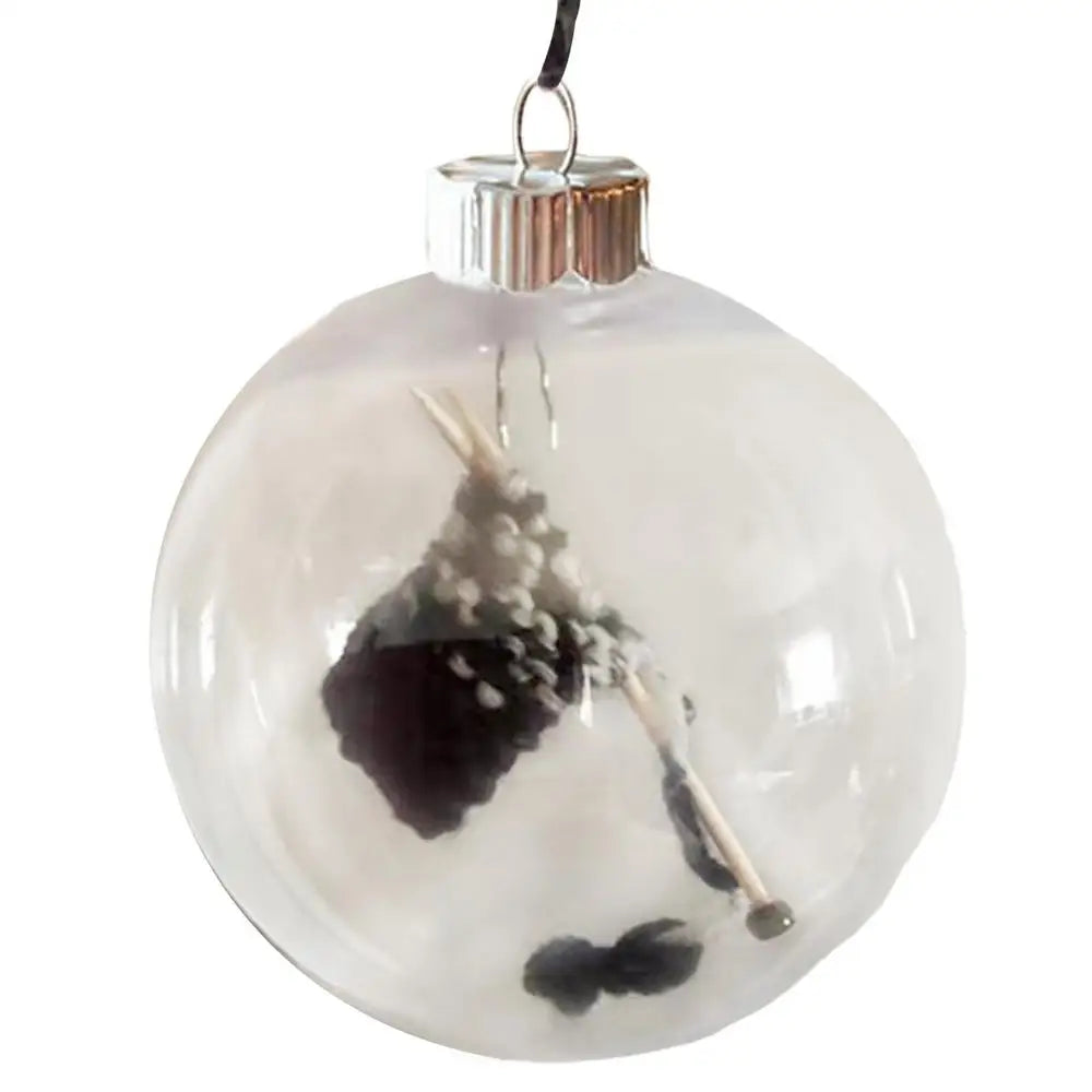 12CM Transparent Christmas Ball Ornaments