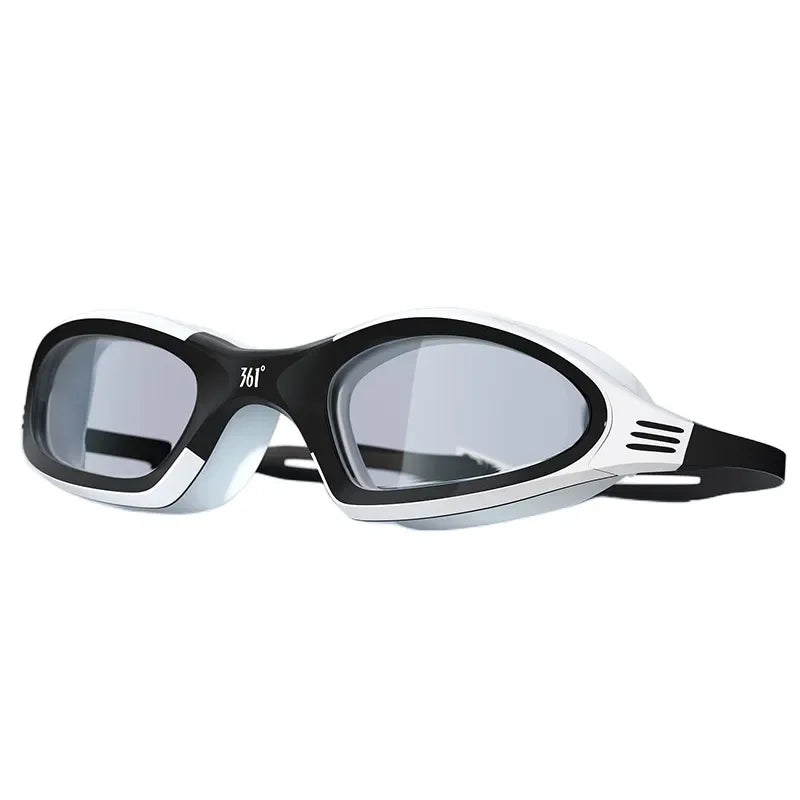 HD Anti fog swimming goggles White goggles