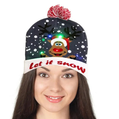 LED Christmas Beanie Hat