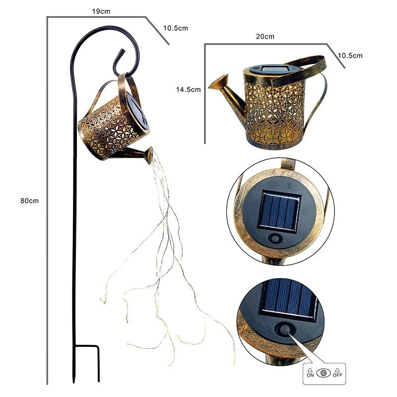 Solar Garden Lights Garden Decor  Waterproof Hanging Lantern