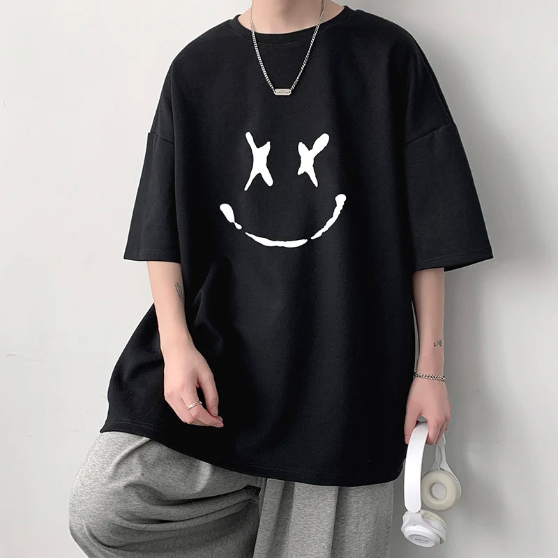 Men's Cotton T-shirts White Mens Oversized T Shirt