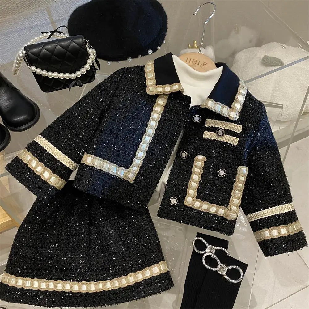 New Girl 2 Piece Tweed Set Winter Suit