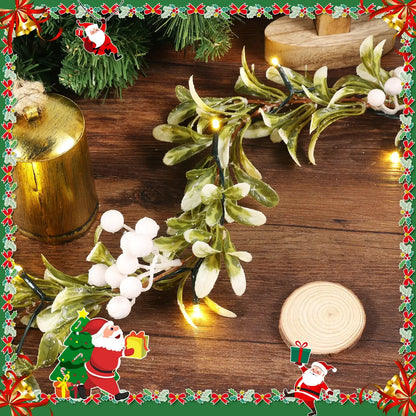 9.2ft Flocked Christmas Garland with Lights – Indoor & Outdoor Decor