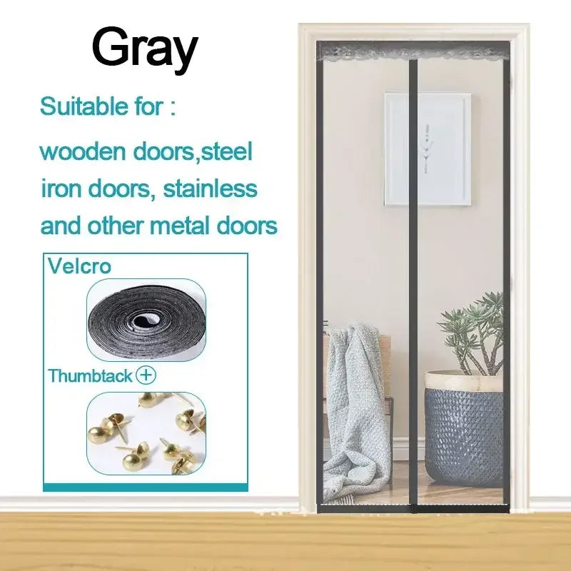 Magnetic Screen Door Gray / 150X220XCM