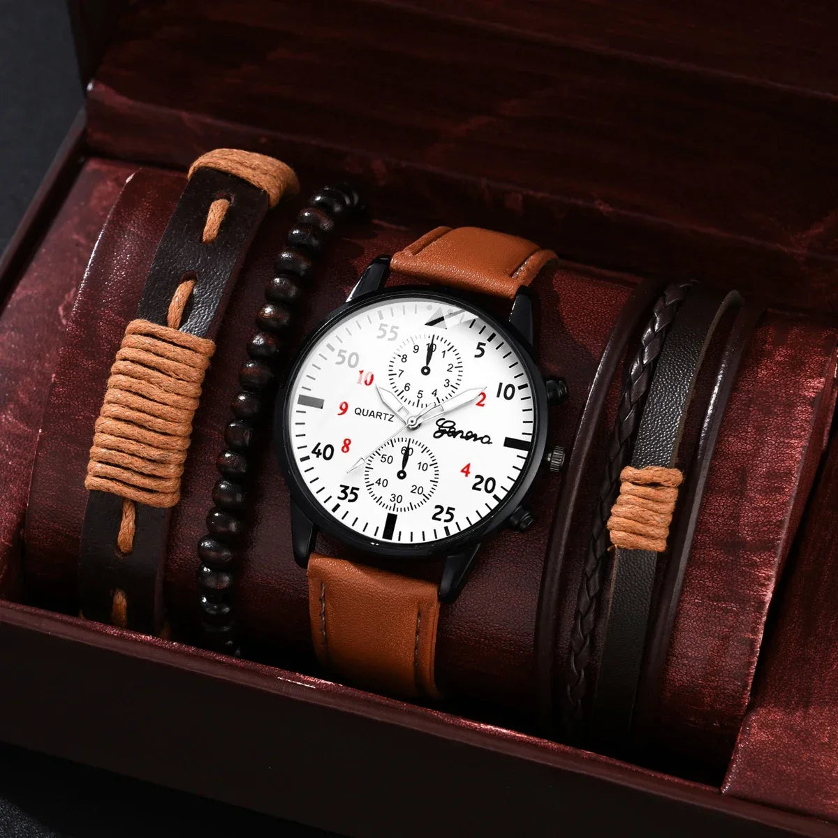 Luxury Brown Leather Watch