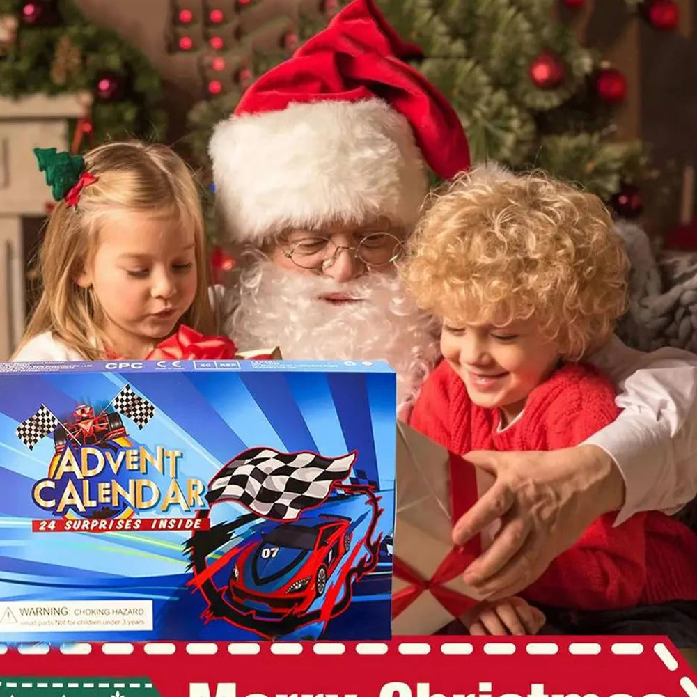 24-Day Car Advent Calendar Christmas Countdown Toy Set