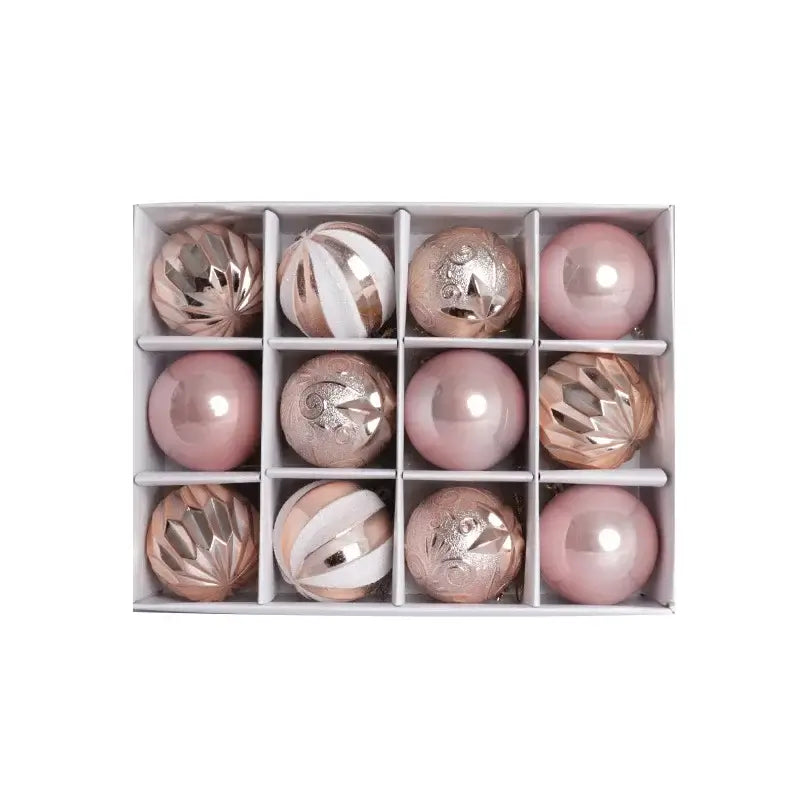 Printed Christmas Ball Ornaments Set