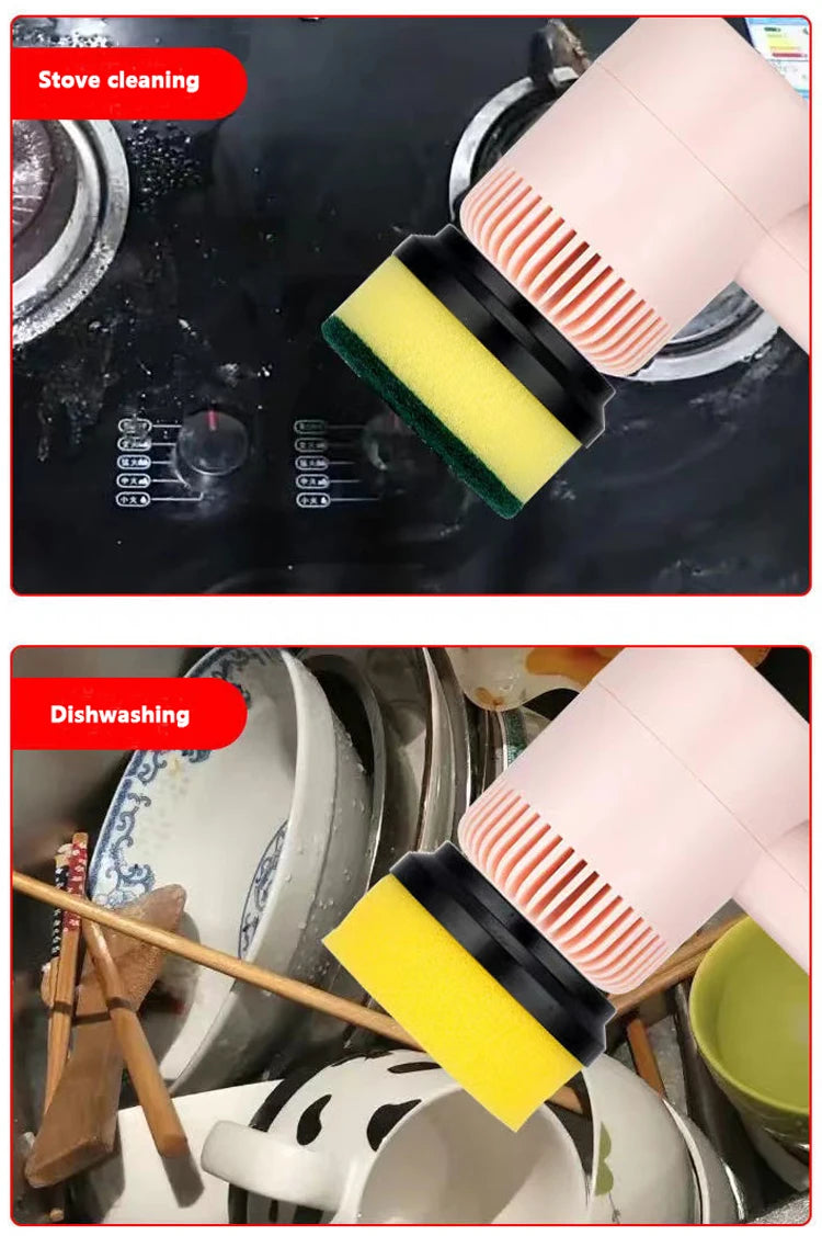 Rechargeable Kitchen Dishwashing Brush