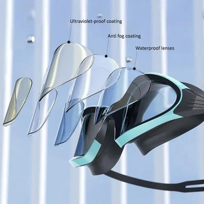 HD Anti fog swimming goggles White goggles