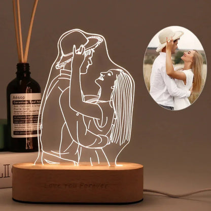 Personalized Gift Photo 3D Lamp DIY 1 Person