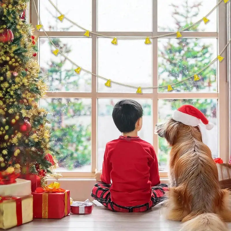 Colorful Jingle Bell Garland Christmas Decor