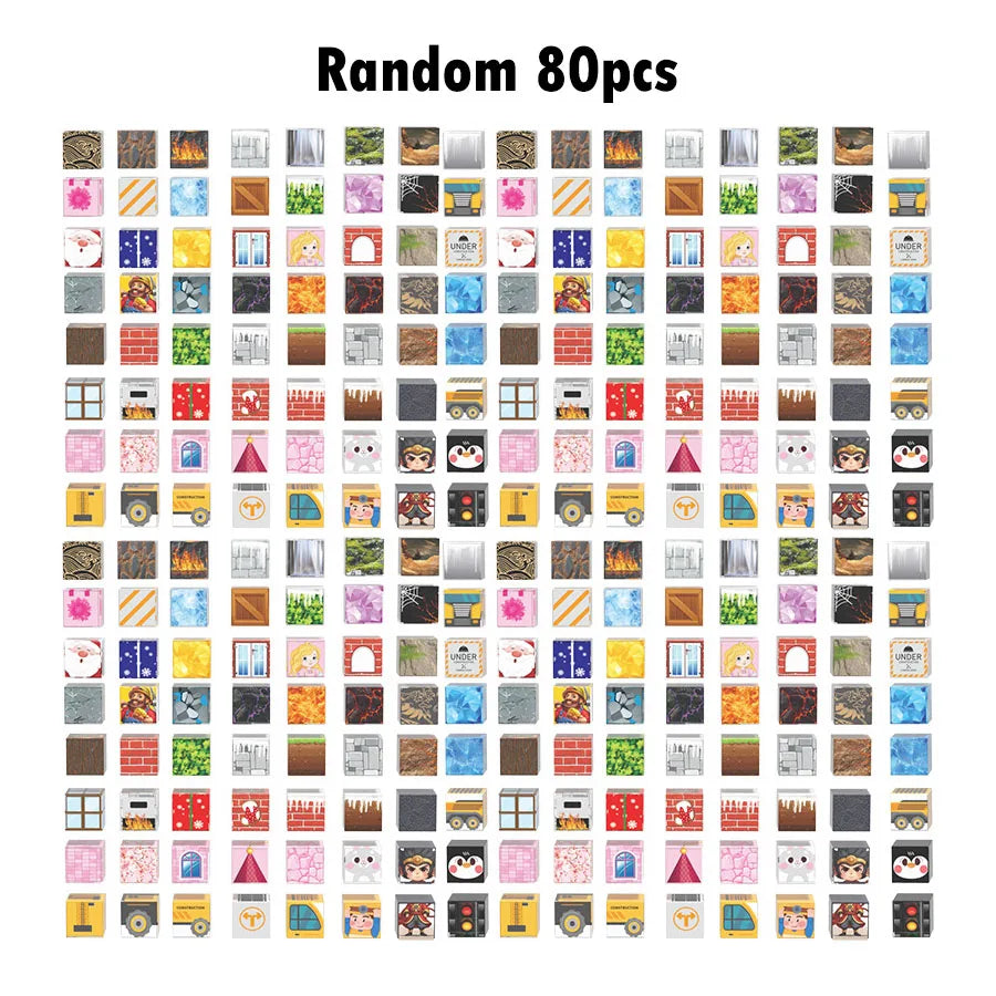 Magnetic Building Blocks Mine Scene Set (80–160 Pcs)