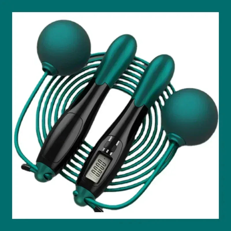 Adjustable Cordless jump rope Fitness gym Green rope