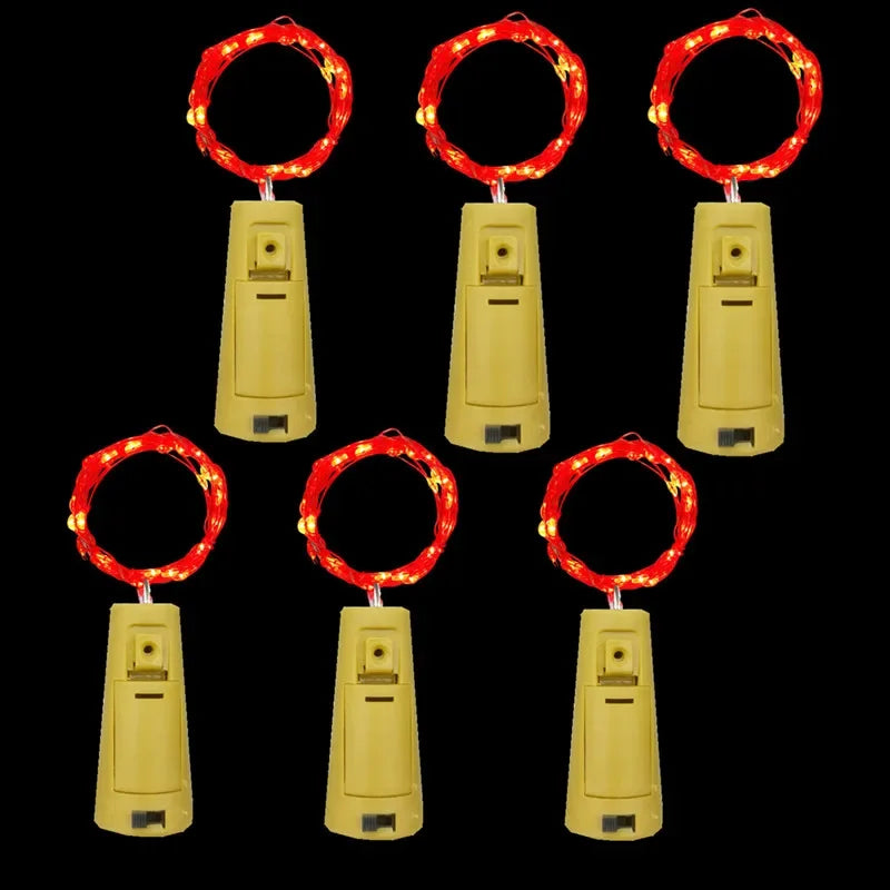 6PCS Battery LED Bottle Cork Fairy Lights for Holiday Decor