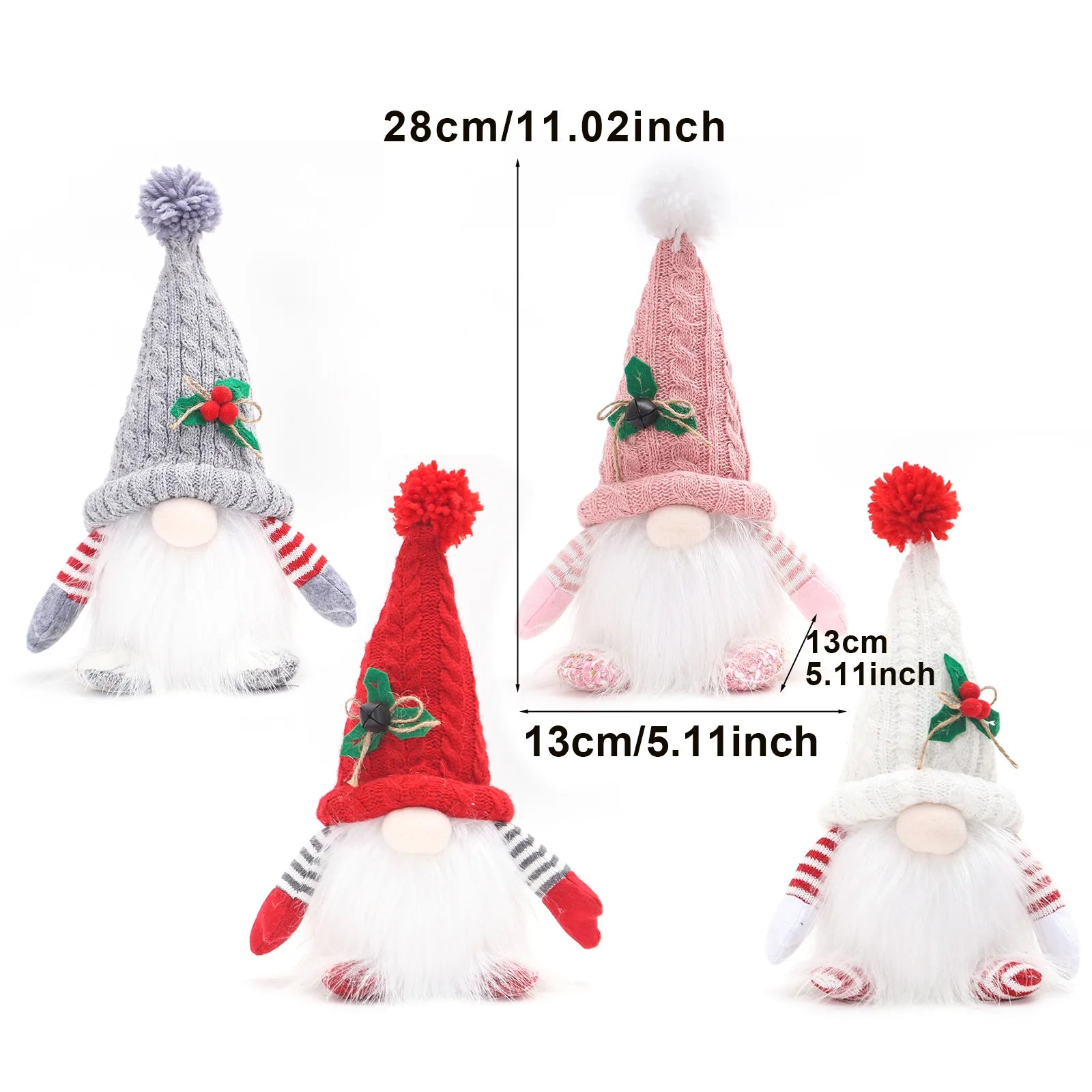 Christmas Elf Knitted Gnome with LED Light