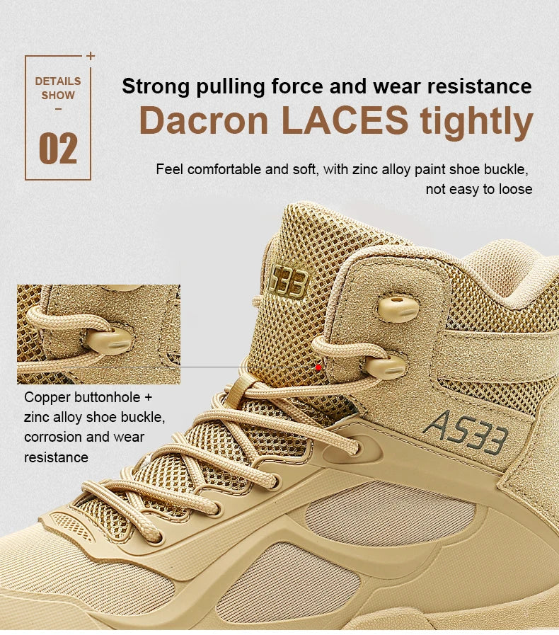 Men's tactical boots anti collision