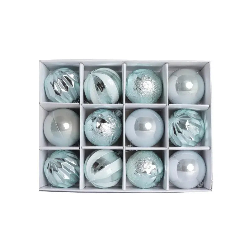 Printed Christmas Ball Ornaments Set