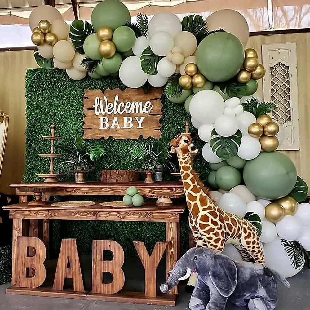 Sage Green Balloons Garland Arch