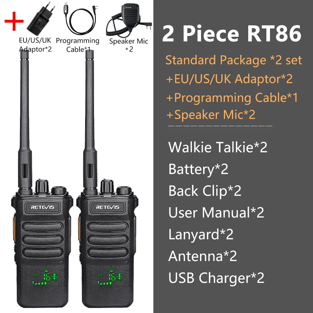 10W Retevis Walkie Talkie Long Range