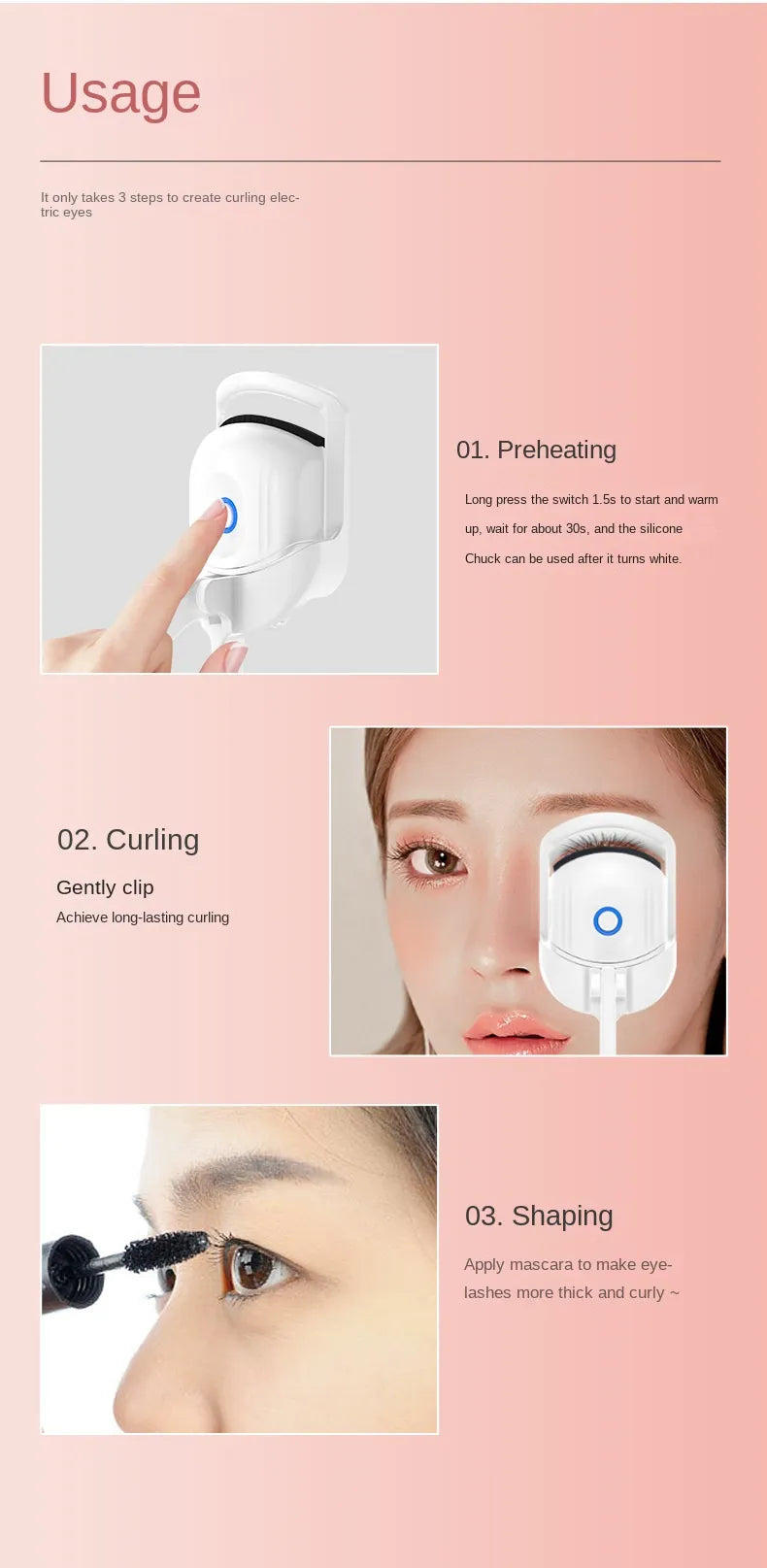 Portable Electric Eyelash Curler