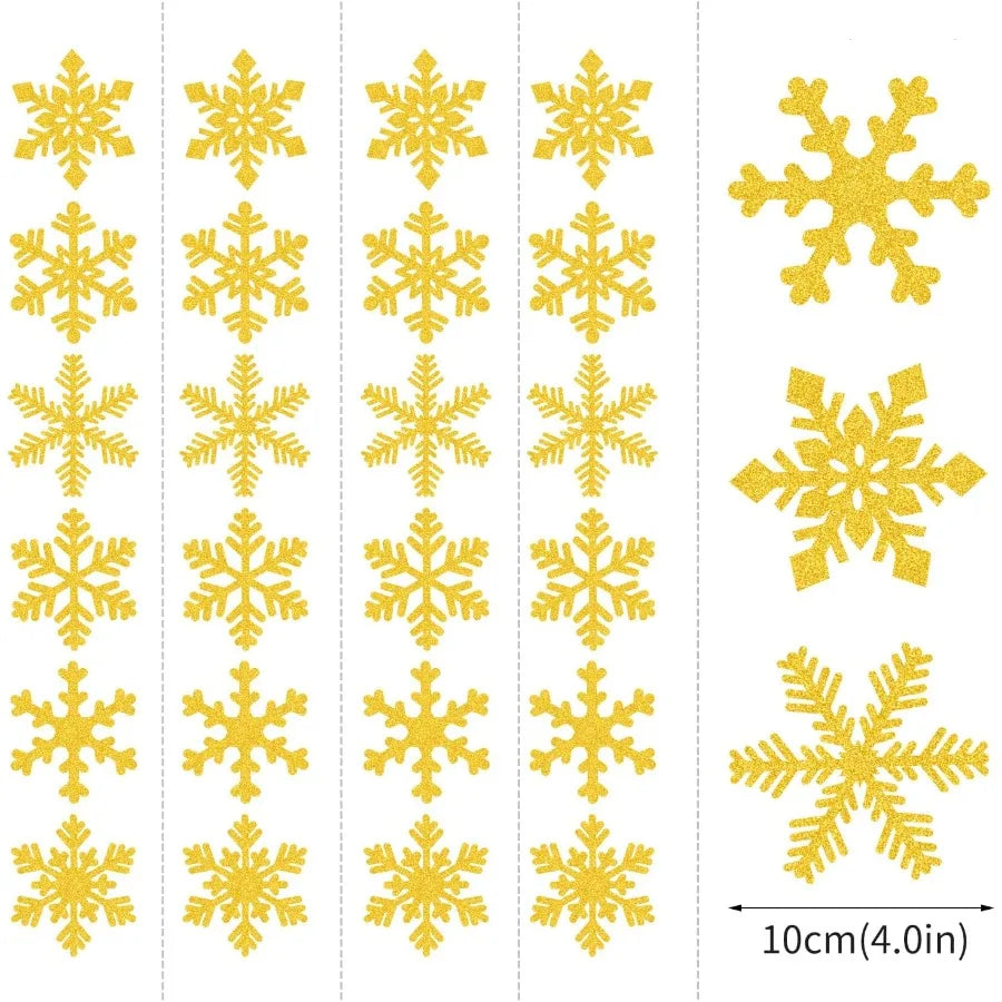 Gold Snowflake Christmas Garland