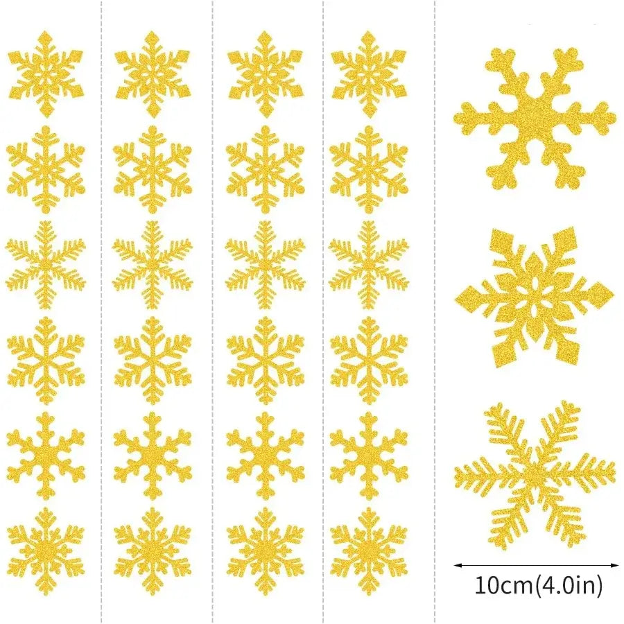 Gold Snowflake Christmas Garland