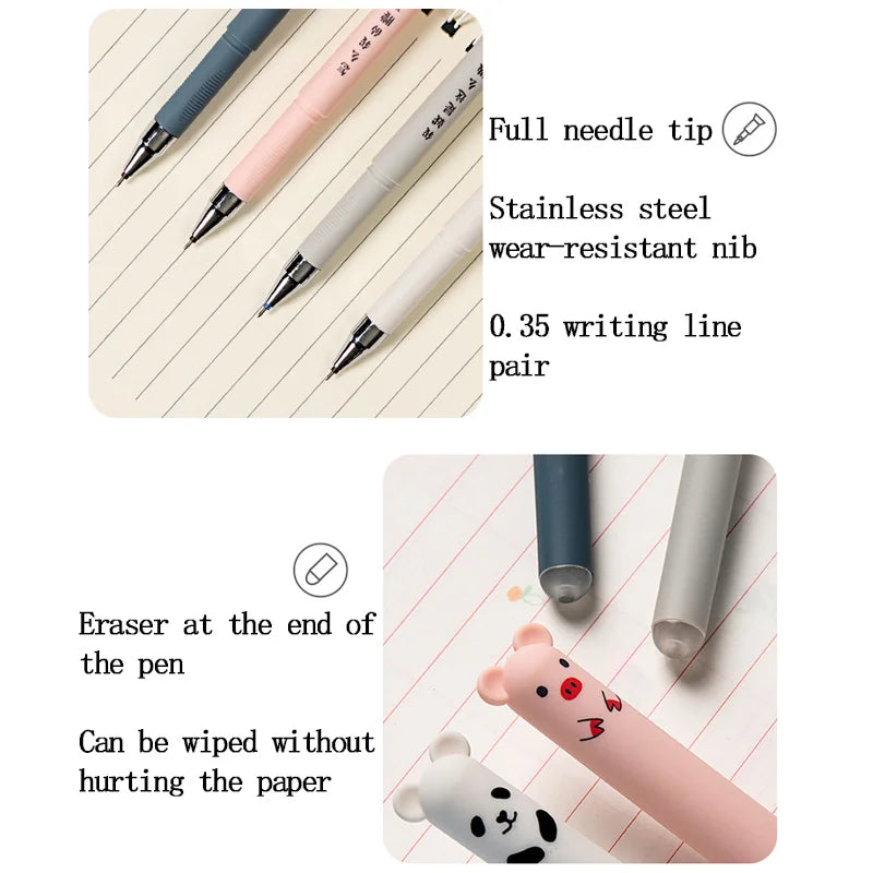 Kawaii Erasable Pens for Writing Notebooks