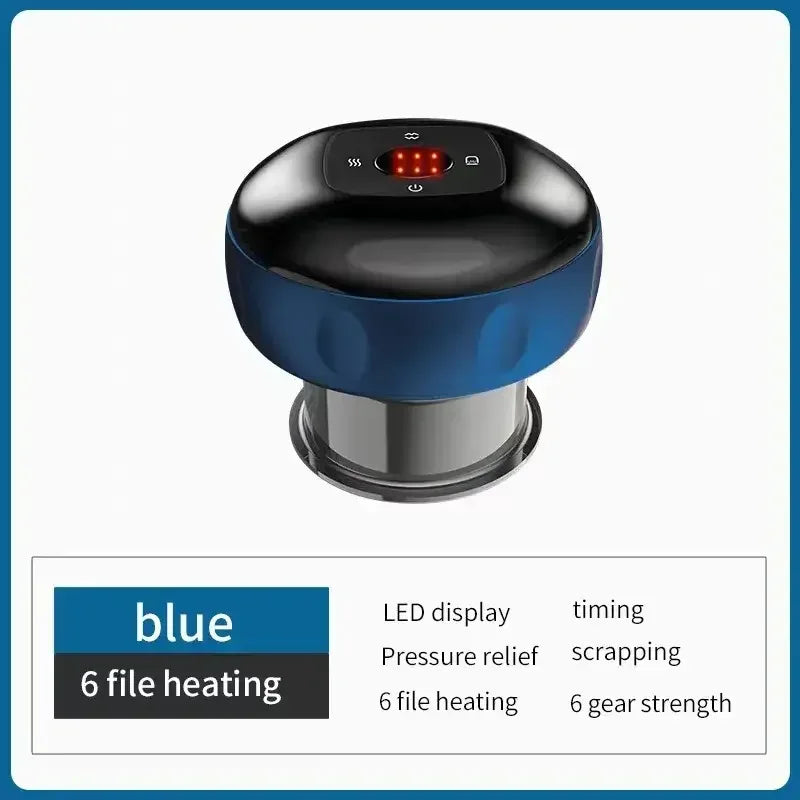 Electric Vacuum Cup Massager Blue