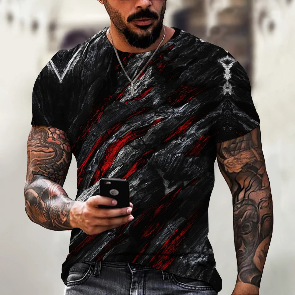 Men Fashion Hip Hop Street Short Sleeve