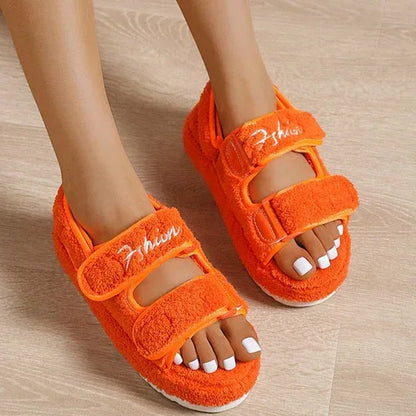 Casual Thick Bottom Women Sandals Green/Orange/Black/Blue orange / 10