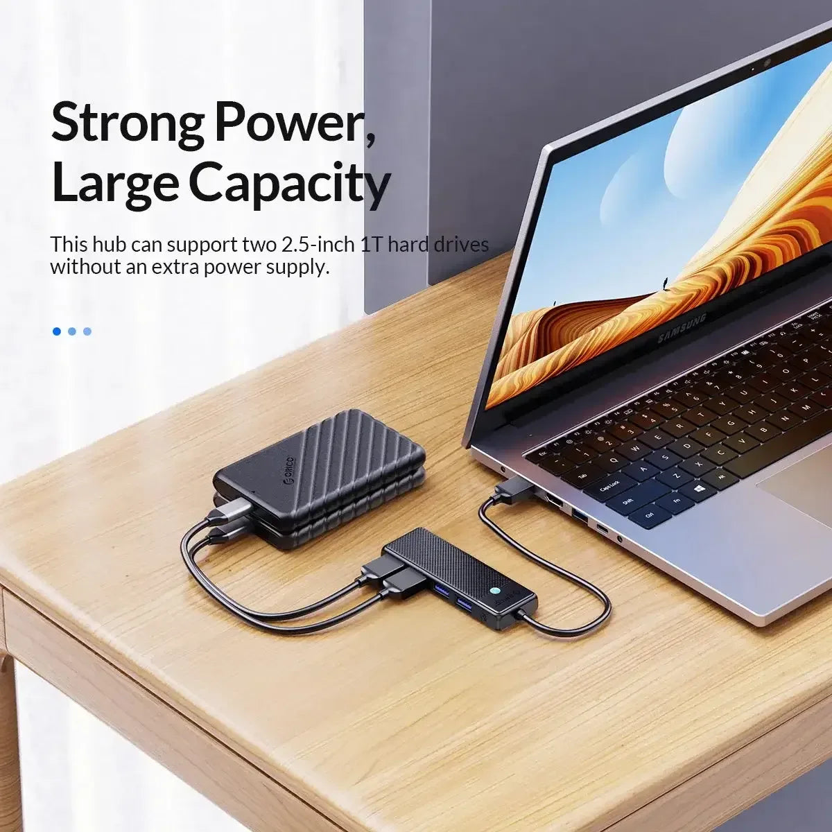 ORICO Ultra-Slim 4-Port USB-C Hub 4 USB 3.0 15cm USB A / United States