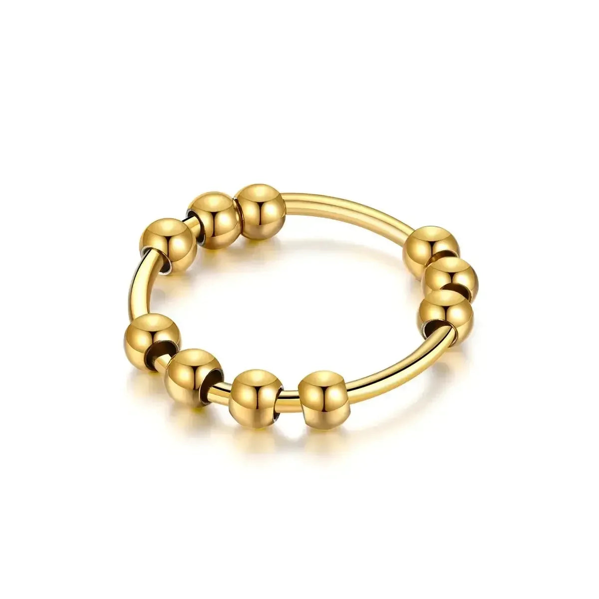 New Stainless Steel Beads Anxiety Rings Stress Relief Multicolour / 8