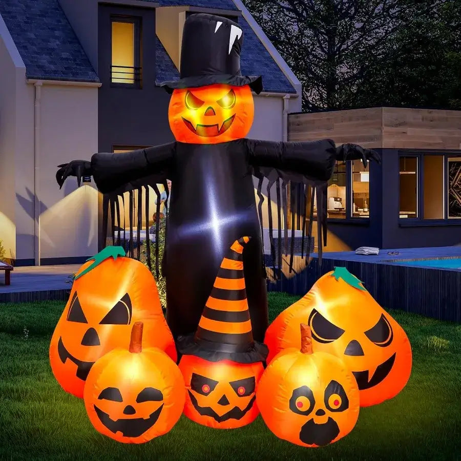 7FT Halloween Inflatable Pumpkin with LED Lights