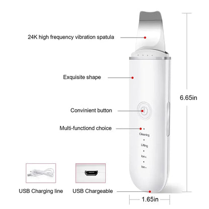 Ultrasonic Skin Scrubber and Facial Lifting skin care Green with box