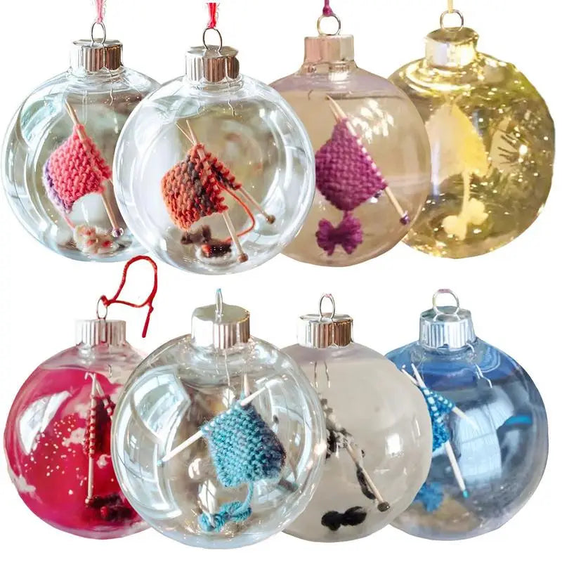 12CM Transparent Christmas Ball Ornaments